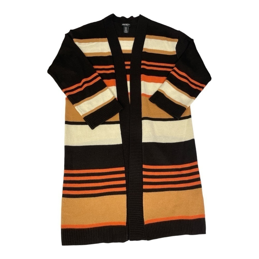 Wrangler Retro Long Duster Cardigan Striped Western Boho S/M - Picture 5 of 12